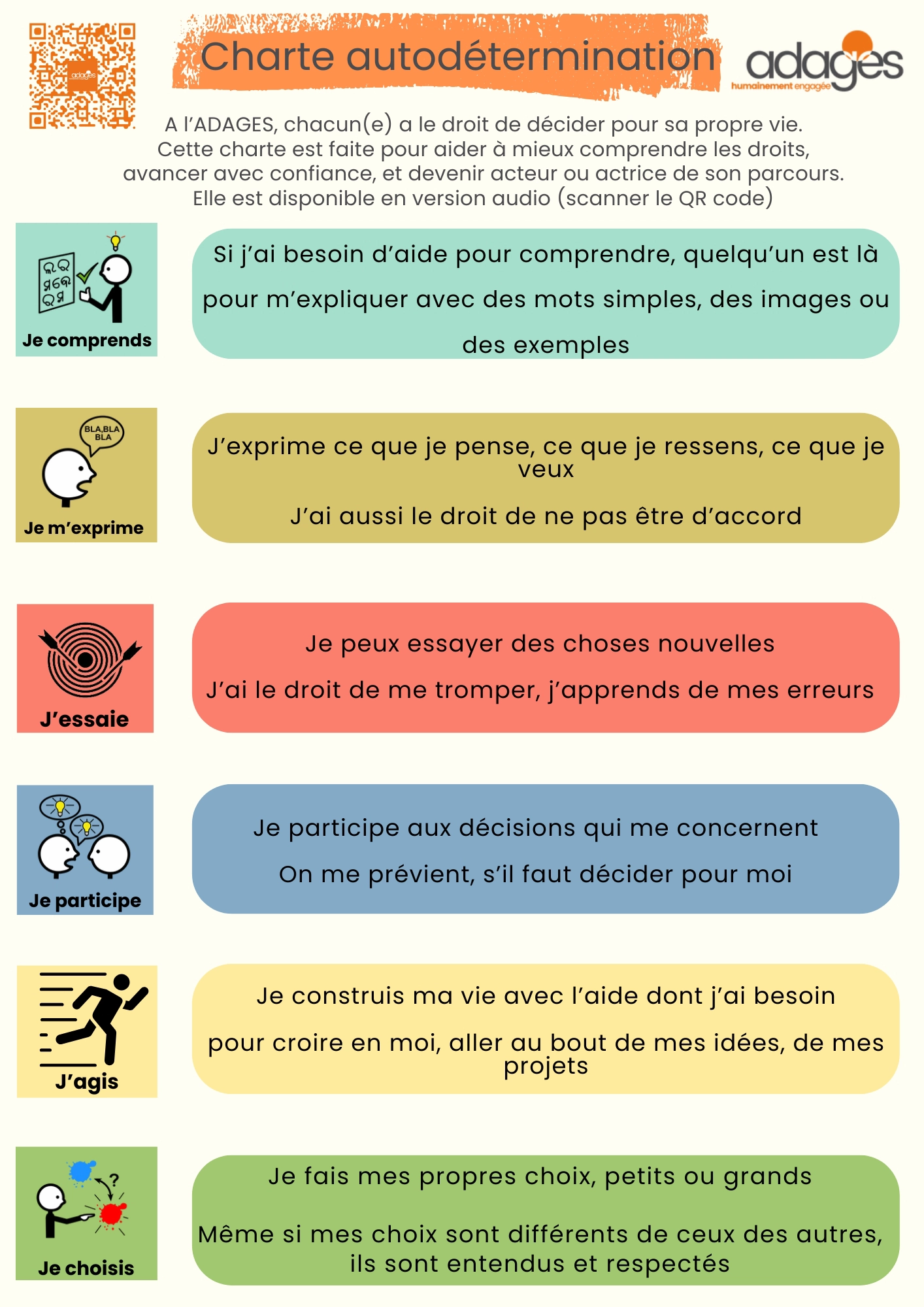 La Charte de l’autodétermination de l’Adages : un outil collectif pour renforcer la parole et le pouvoir d’agir des personnes accompagnées dans l’Hérault.