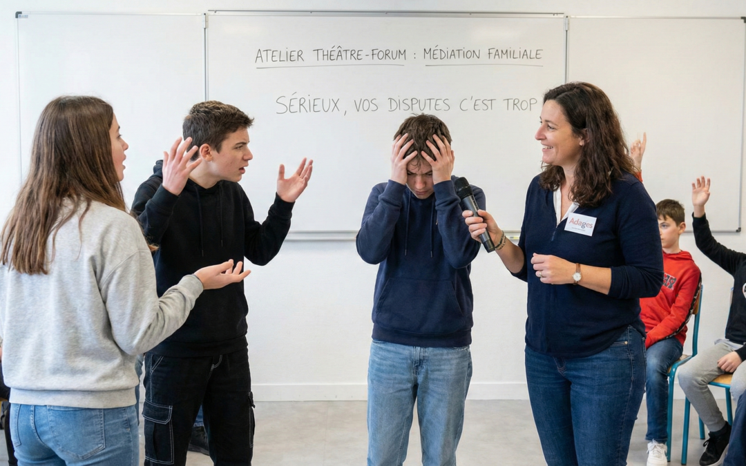 Médiation familiale au collège : Quand le théâtre libère la parole des ados à Béziers | Adages